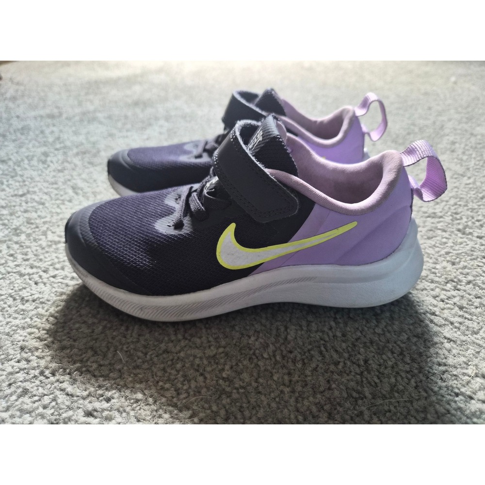 Nike Star Runner 3 Kids Cave Purple Lilac Citron DA2777-500 Size 11C